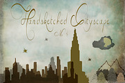 Handsketched Cityscape Clipart Set 4, an Illustration by Lone Star I&D (Thumbnail 1 of 4)