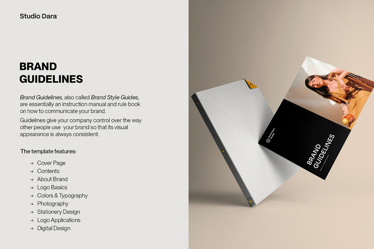DOMINIQUE STUDIO / Brand Guidelines, a Branding & Logo Template by Studio Dara (Photo 6 of 20)