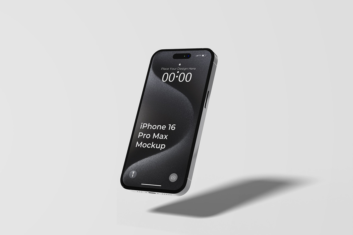 iPhone 16 Pro Max Mockups, an iPhone Mockup by Lxadesign (Photo 6 of 14)