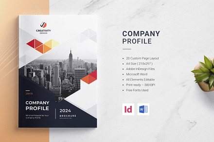 Company Profile | InDesign & Ms Word, a Brochure Template by Creativity-Design