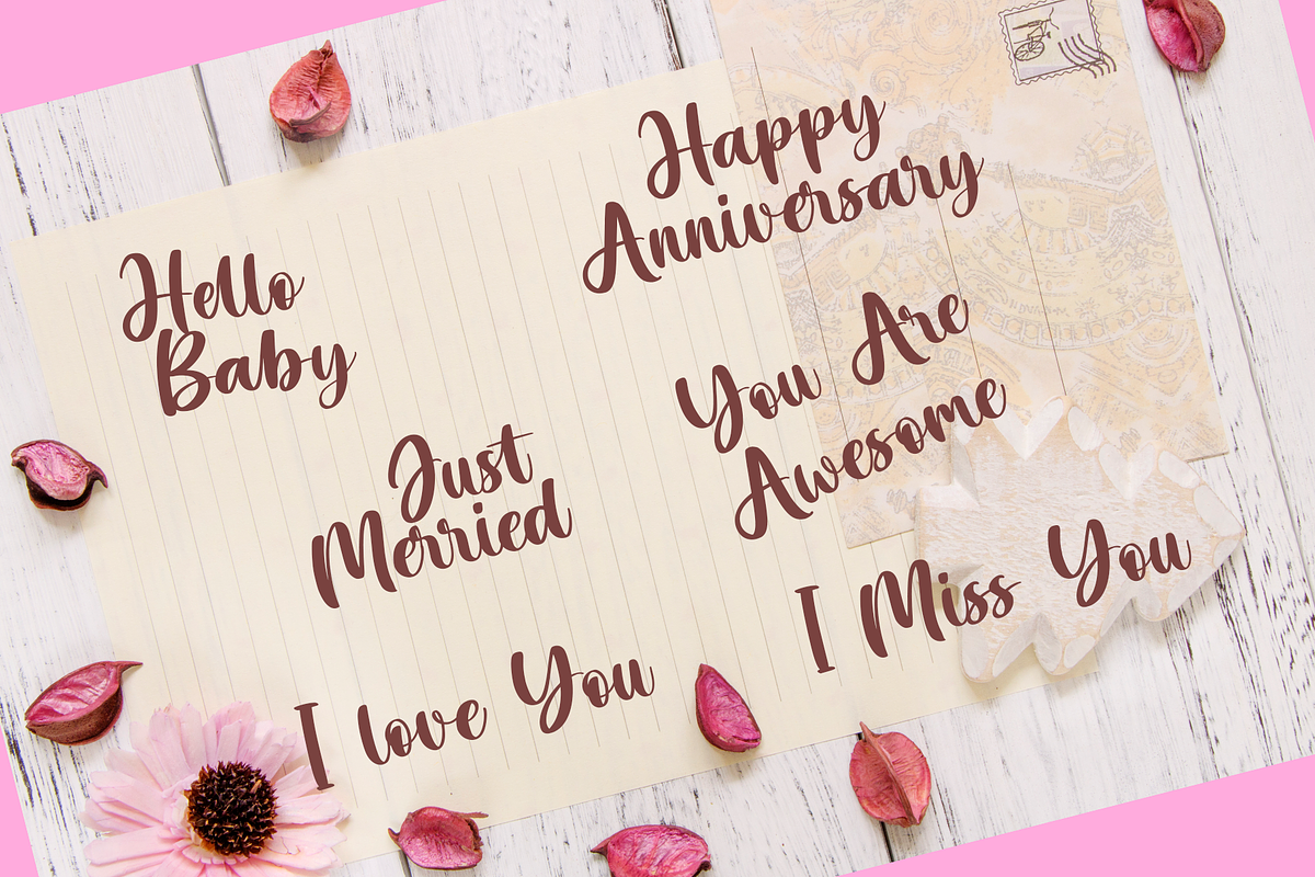 Sweetsoul - Sweet Calligraphy Font, a Script Font by overlaytemplates (Photo 6 of 11)