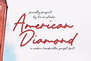 American Diamond Font, a Script Font by Timurtype (Thumbnail 1 of 7)