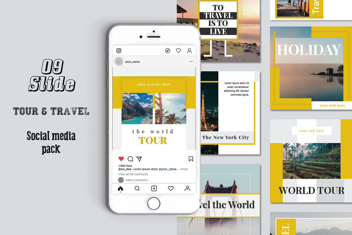 Travel Agency Social Media Pack, a Social Media Template by ZAAS (Photo 4 of 6)