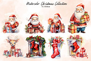 Watercolor Christmas Collection, a Seasonal Illustration by Line Store (Thumbnail 3 of 9)