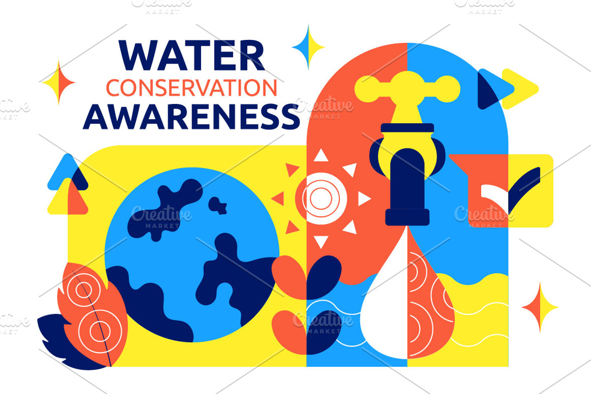 10 Water Conservation Awareness, a Person Illustration by denayunebgt (Photo 4 of 4)