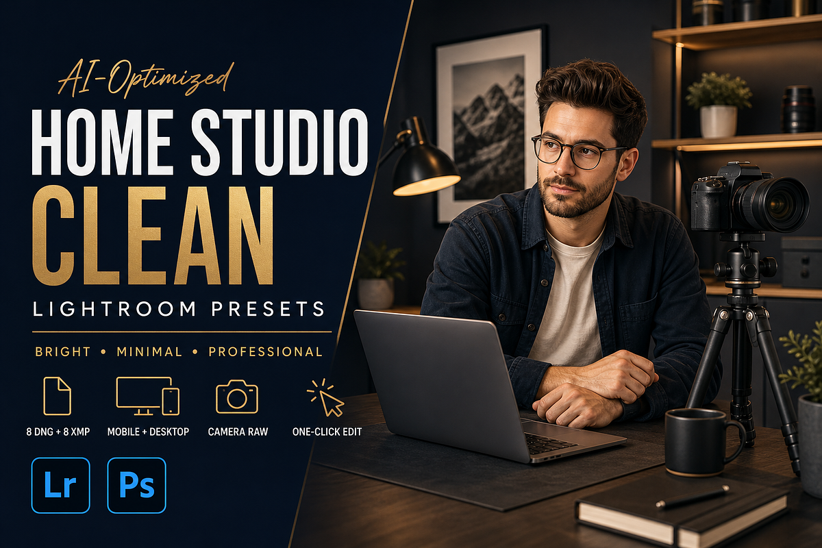 AI Home Studio Clean Presets, a Preset Add-On by AAA Presets (Photo 1 of 21)