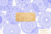 Periwinkle Round Lace Doilies, an Illustration by Amanda Ilkov (Thumbnail 1 of 4)