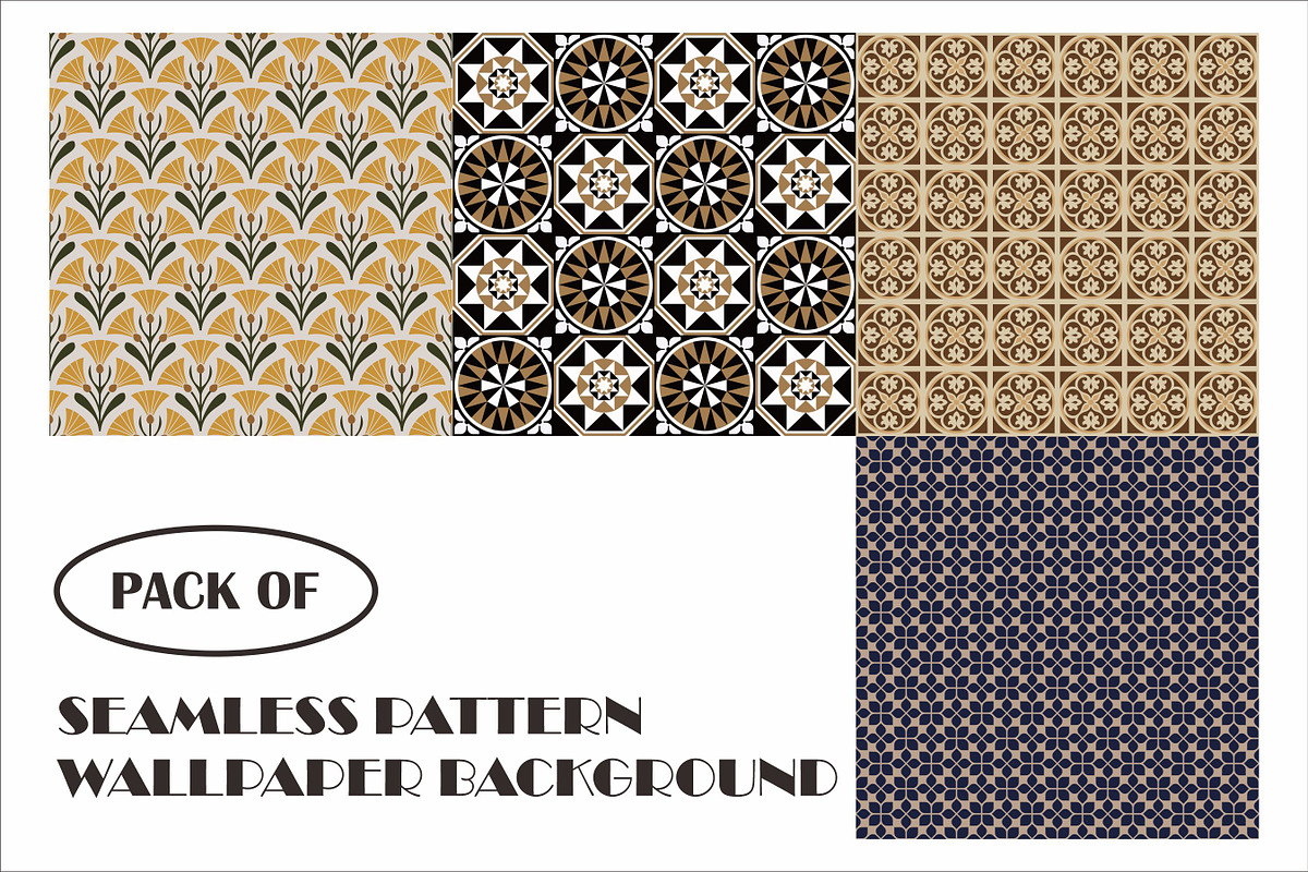 pack of seamless pattern wallpaper, a Background Graphic by Brainware Graphic (Photo 1 of 9)