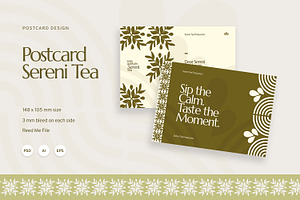 Sereni Tea - Postcard, a Card Template by Fannan Studio