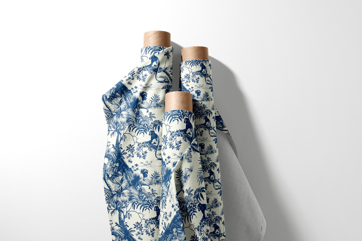 MONKEY JUNGLE TOILE Seamless Pattern, a Pattern Graphic by AYAKA Studio Co. (Photo 8 of 9)