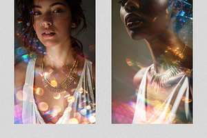 Glitter Rainbow Glow Effect Overlays