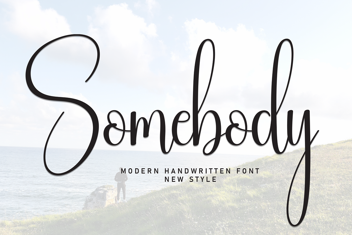 Somebody | Script Font, a Handwritten Font by Scratchones (Photo 1 of 8)
