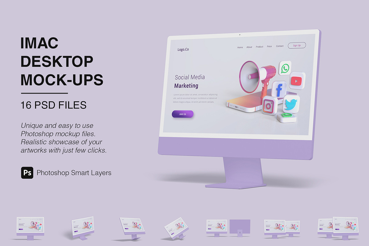 iMac Desktop Mockup Bundles, a Mac Mockup by Graphic Aesthetic (Photo 1 of 22)