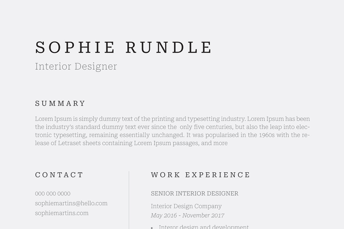 Clean Resume/CV, a Resume Template by UX-group (Photo 5 of 8)