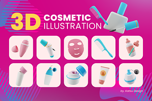 Cosmetic 3D Illustration