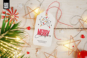 Christmas Gift Tag Mockup, an Advertising Mockup by SD Mockup (Thumbnail 2 of 4)