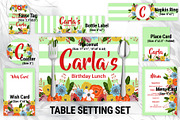 Flower Stripes Table Setting Set, a Templates & Theme by DickyJiang Illustrations (Thumbnail 2 of 3)