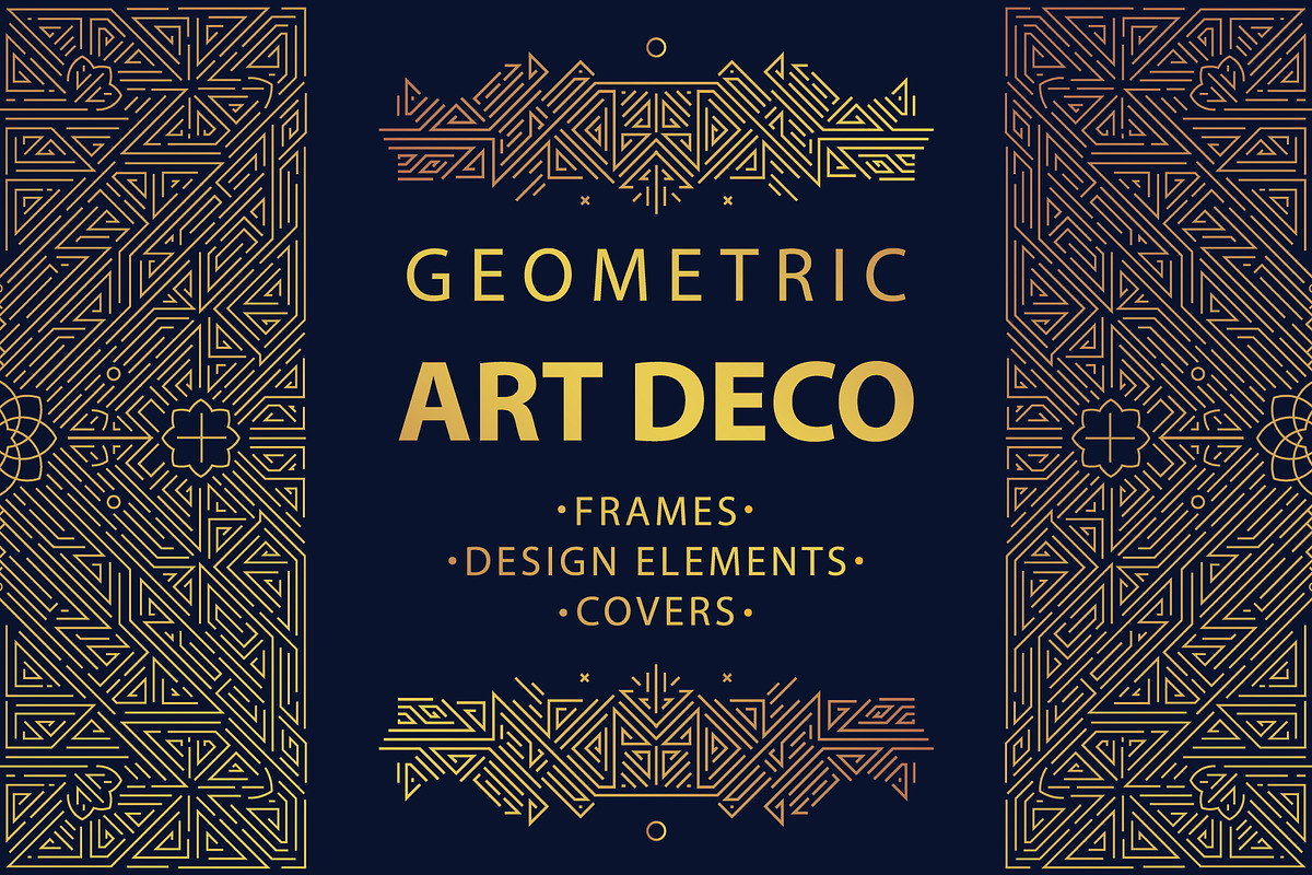Art Deco Geometric Design Elements, a Pattern Graphic by Marylia (Photo 1 of 13)