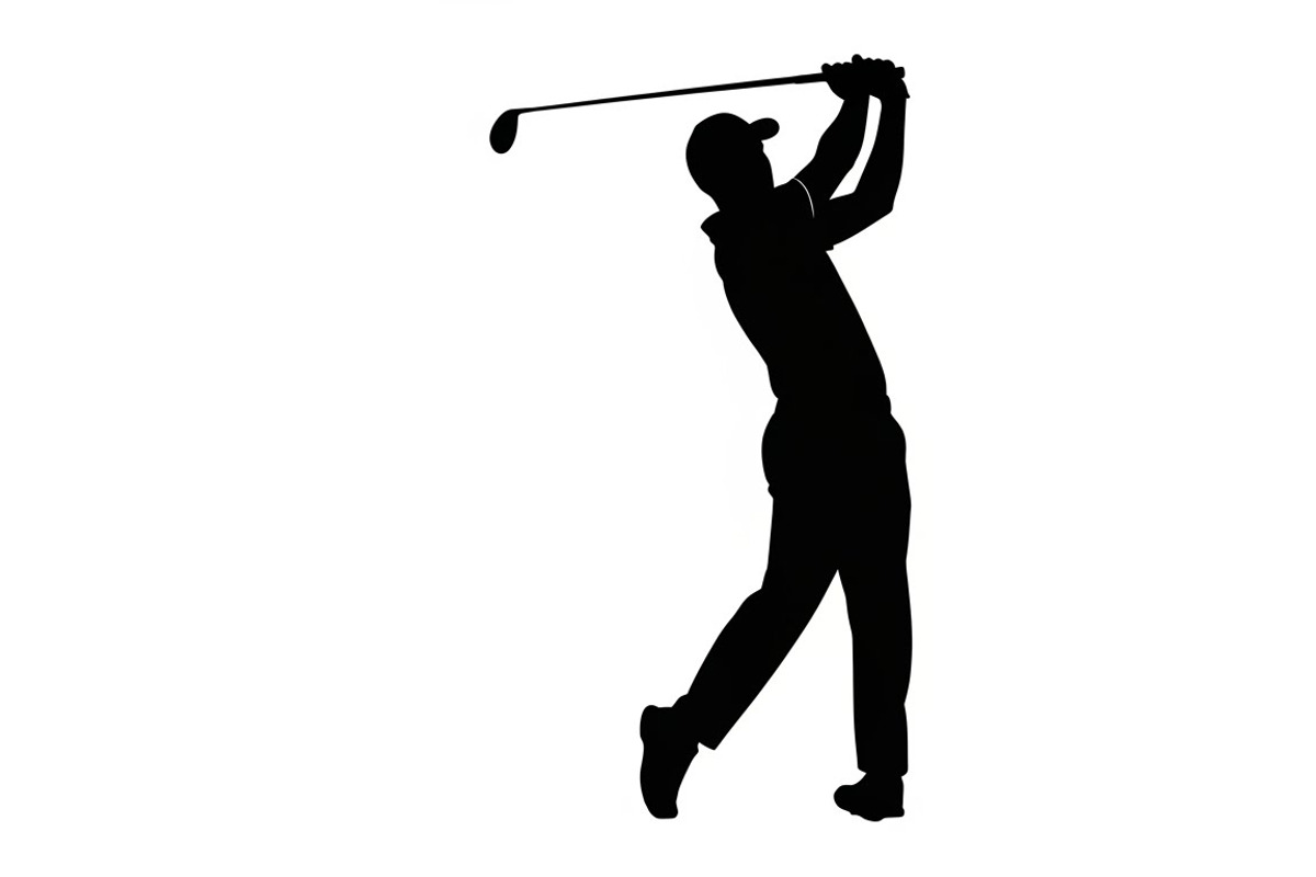 golfing swing silhouettes showcasing, an Illustration by Amazin_art (Photo 17 of 31)