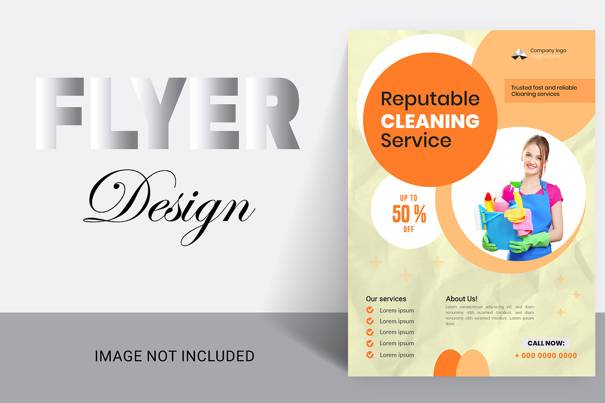 Reputable Cleaning Service Flyer, a Flyer Template by hkmonir (Photo 3 of 3)
