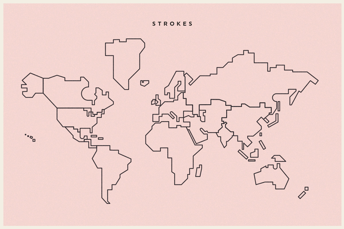 World Map Simple Vector, an Illustration by Skylars Art Supplies (Photo 3 of 7)