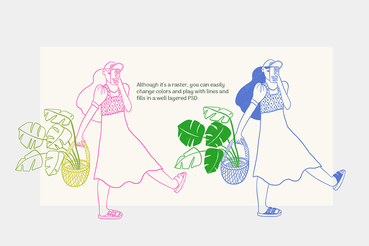 Plant Lady - aesthetic line art, a Person Illustration by Annakniaz (Photo 13 of 17)