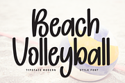 Beach Volleyball | Script Font, a Handwritten Font by Scratchones (Thumbnail 1 of 8)