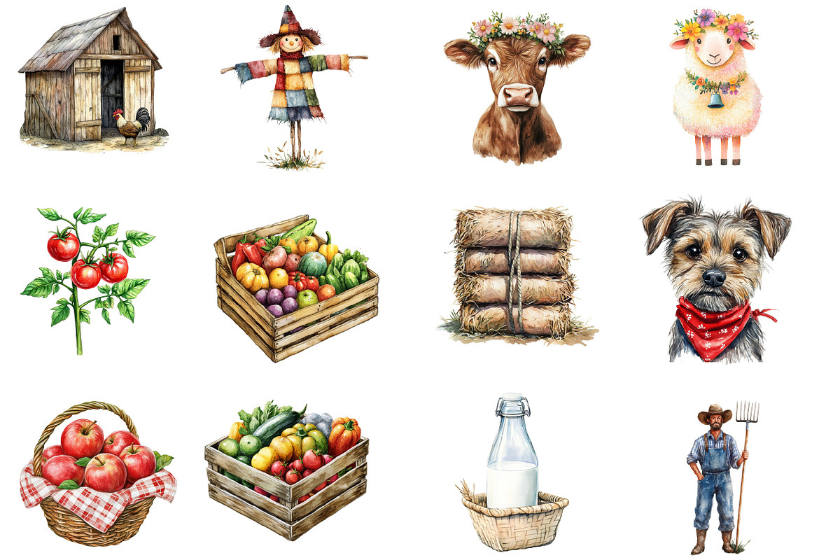 Farmer Life Sublimation Clipart, an Illustration by Designworld (Photo 3 of 6)