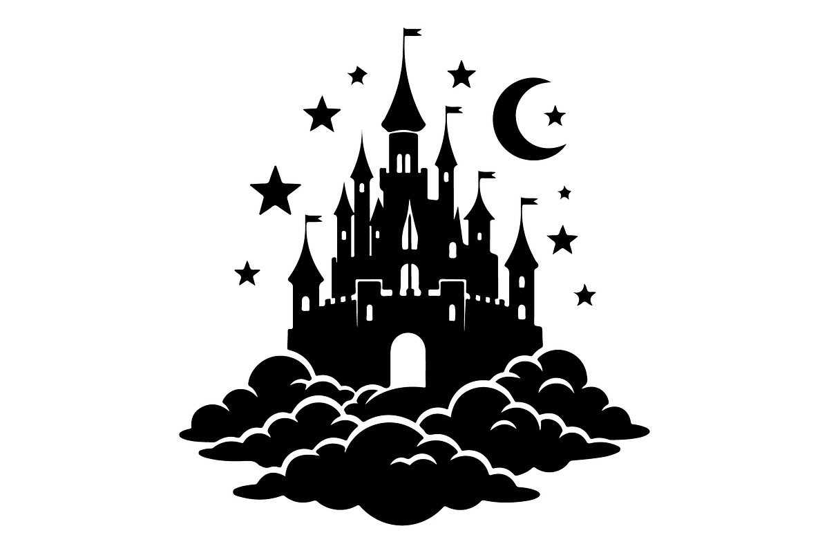 Fantasy Castle Cloud Moon Bundle, an Object Illustration by Gaye Art (Photo 2 of 30)