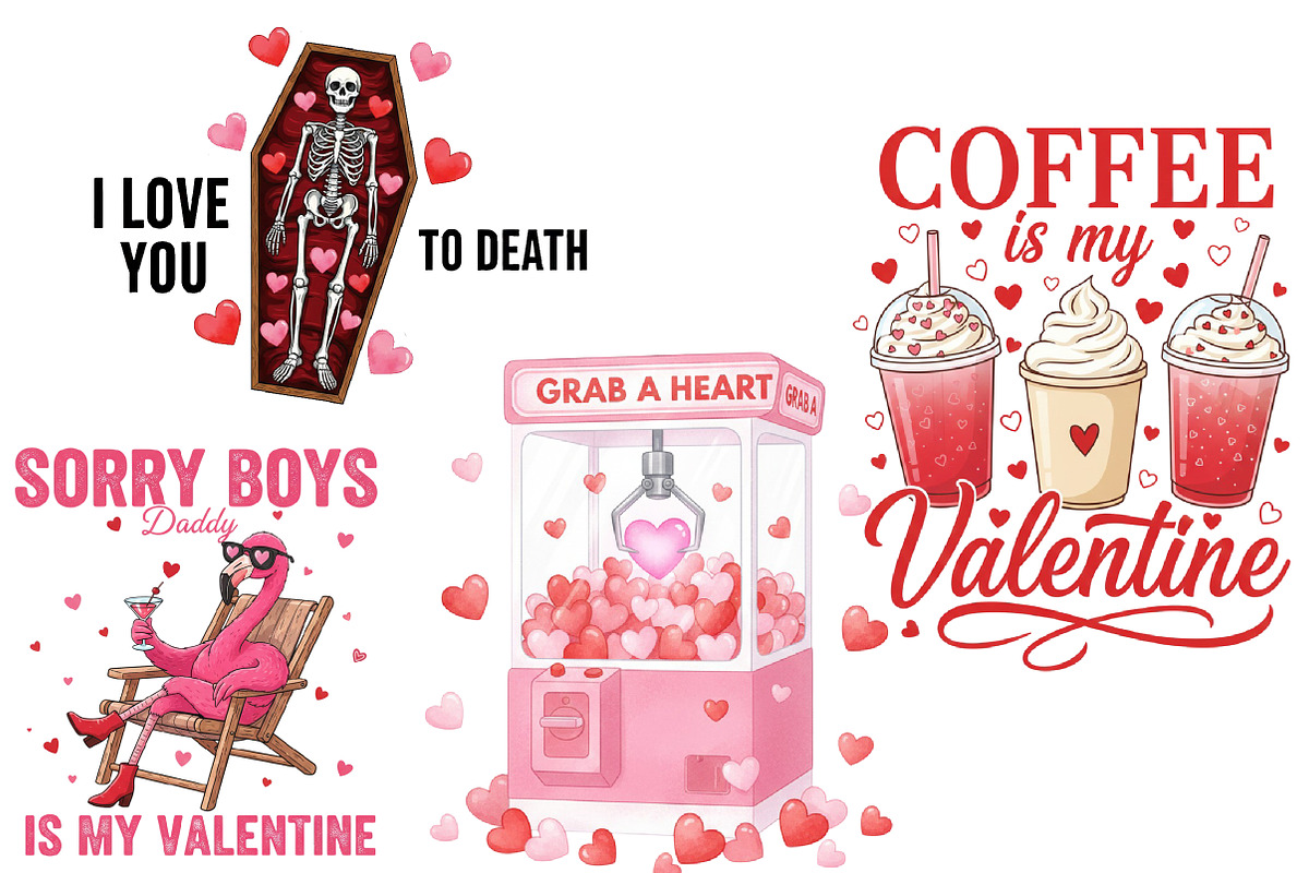 Funny Valentine Day Sublimation, an Illustration by DreamArtGraphic (Photo 4 of 4)