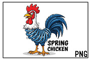 Spring Chicken Sublimation Png, an Illustration by Black Bird Studio (Thumbnail 1 of 3)