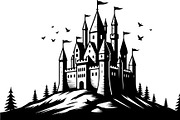 Medieval Castle Silhouette Bundle, an Illustration by Designs_River (Thumbnail 9 of 9)