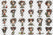Whimsical Summer Girls Clipart, a Person Illustration by DreamCafeArt (Thumbnail 5 of 7)