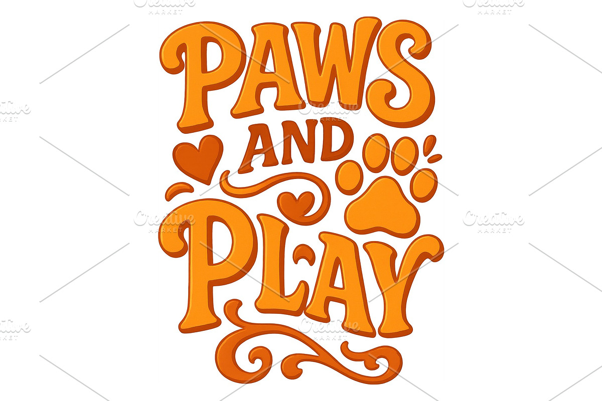 Paws and Play Retro Pet Lover Print, a Background Graphic by LaseredNinja (Photo 1 of 7)