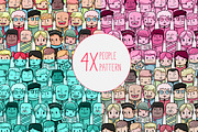 Seamless people pattern 2, a Pattern Graphic by Beatriz Gascón (Thumbnail 1 of 5)
