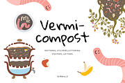 Vermicomposting clipart, an Illustration by Walrus Darya (Thumbnail 1 of 14)