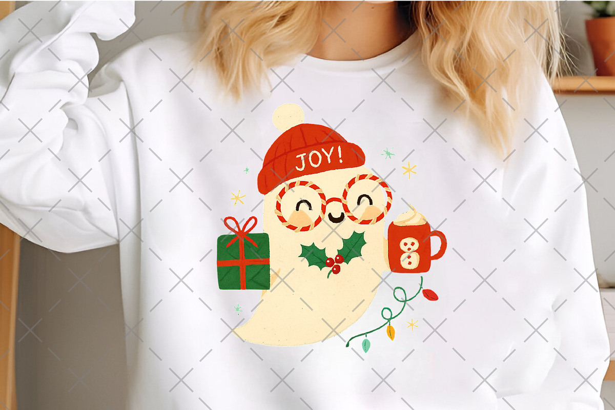 Cute Boujee Ghost Christmas, an Illustration by Craft Nest (Photo 4 of 6)
