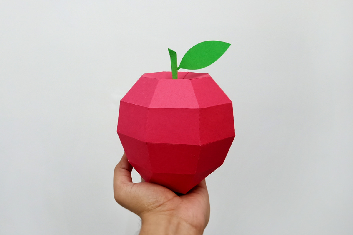 DIY Apple Model - 3d papercraft, a Templates & Theme by PAPER amaze