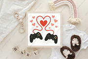 Gamer Valentine's Day Love PNG, an Illustration by CraftArtStudio (Thumbnail 4 of 4)