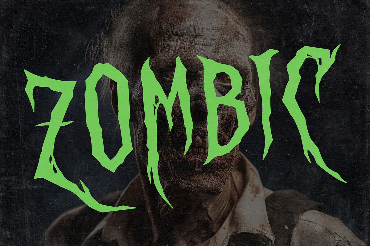 Auxzern Spooky Horror Blackletter, a Blackletter Font by Maulana Creative (Photo 6 of 7)