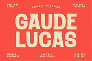 Gaude Lucas - Vintage Font, a Handwritten Font by Viswal Studio (Thumbnail 1 of 8)