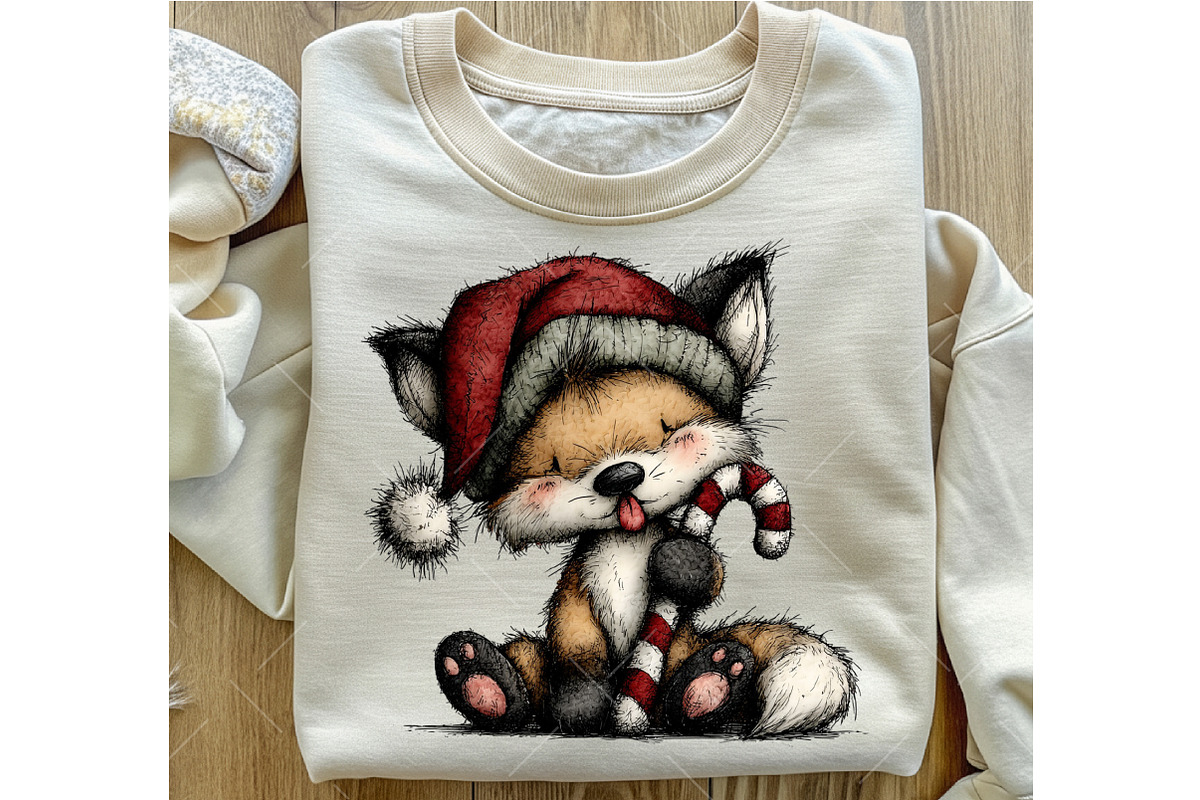Whimsical Christmas Animals Clipart, an Illustration by OK Design (Photo 6 of 6)