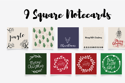 Hand Drawn Christmas Cards Elements
