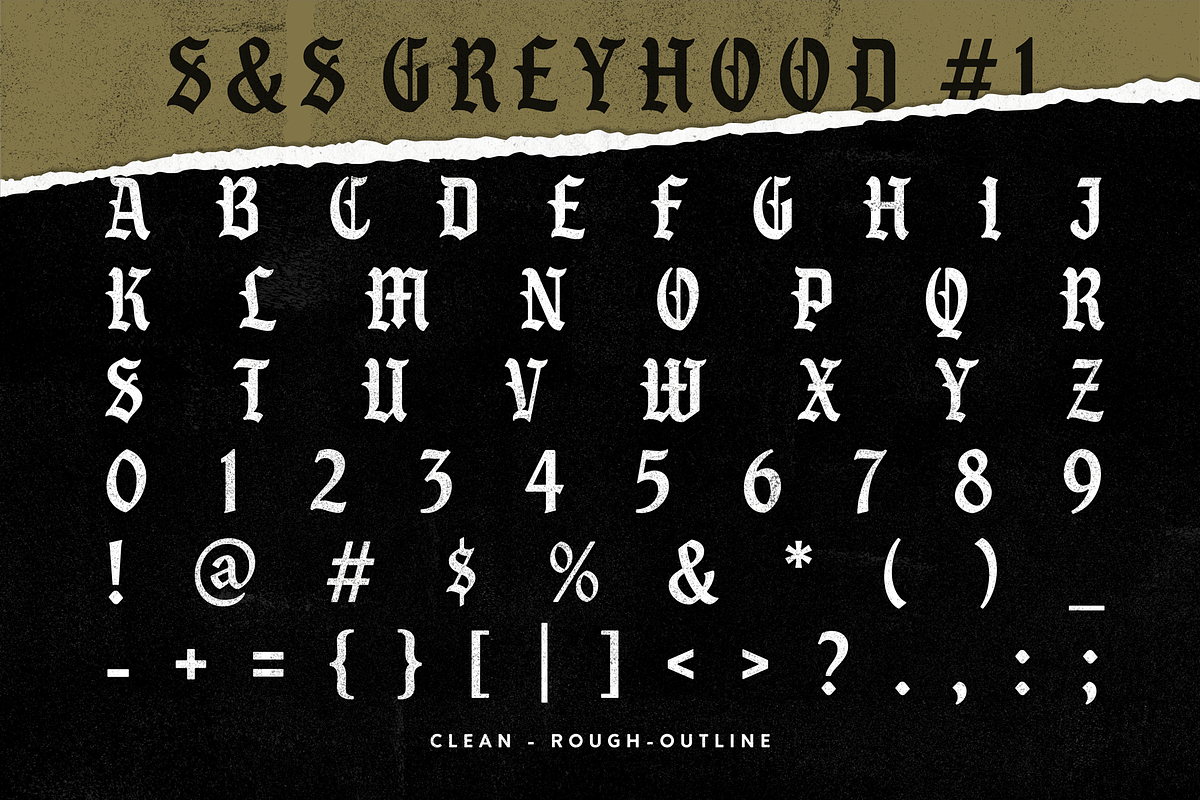 S&S GreyHood Font Bundles, a Blackletter Font by Spencer & Sons Co. (Photo 10 of 14)