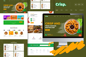 Crisp - Restaurant UI Design, a Templates & Theme by ShayanTayyab_Designs