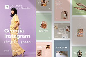 Georgia - Social Media Instagram, a Social Media Template by Pixel And Oblivé