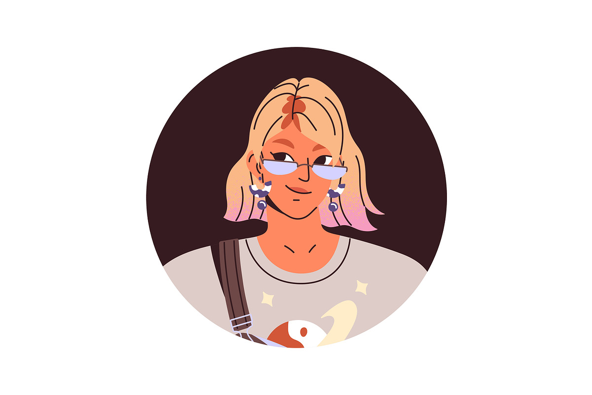 Happy people portraits, avatars set, a Person Illustration by PaperTrident (Photo 2 of 10)