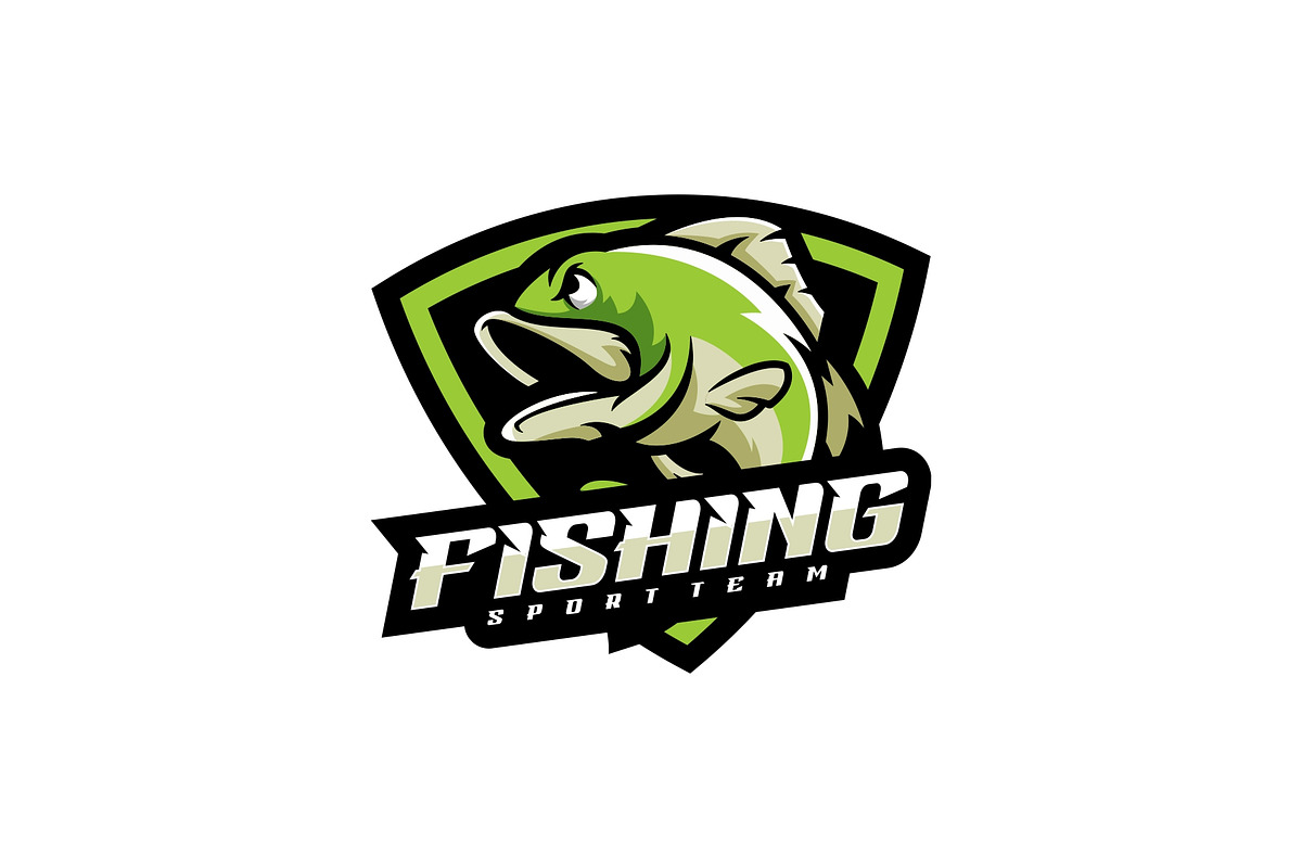 Fishing Mascot Sport Logo Style., a Branding & Logo Template by ModalTampang