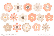 Peach Floral Clipart, an Illustration by Amanda Ilkov (Thumbnail 3 of 4)