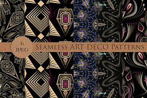 SALE! ART DECO seamless patterns